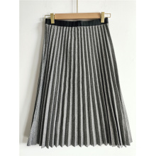 Grey Pleated Skirt For Ladies